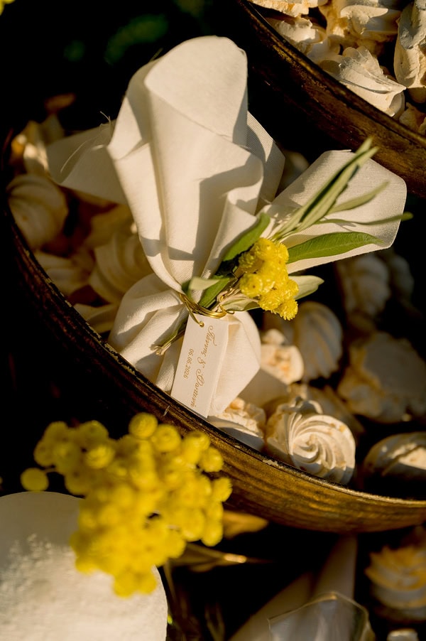 Beautiful Summer Wedding Athens Yellow Flowers Floral Arrangements