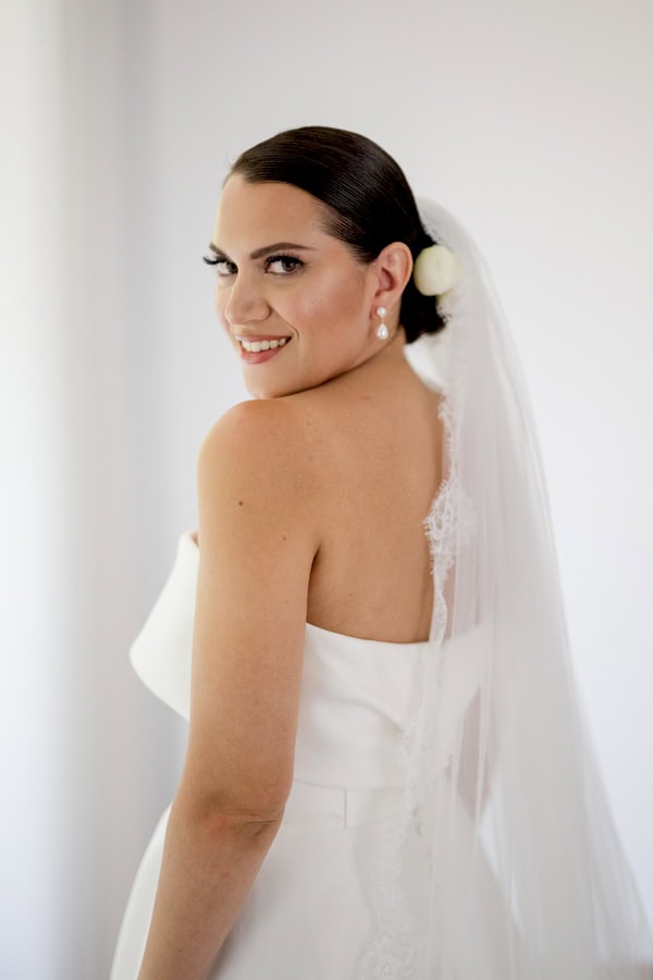 Chic Summer Wedding Baptism Black White Details