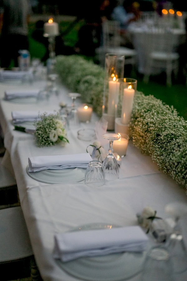 Chic Summer Wedding Baptism Black White Details