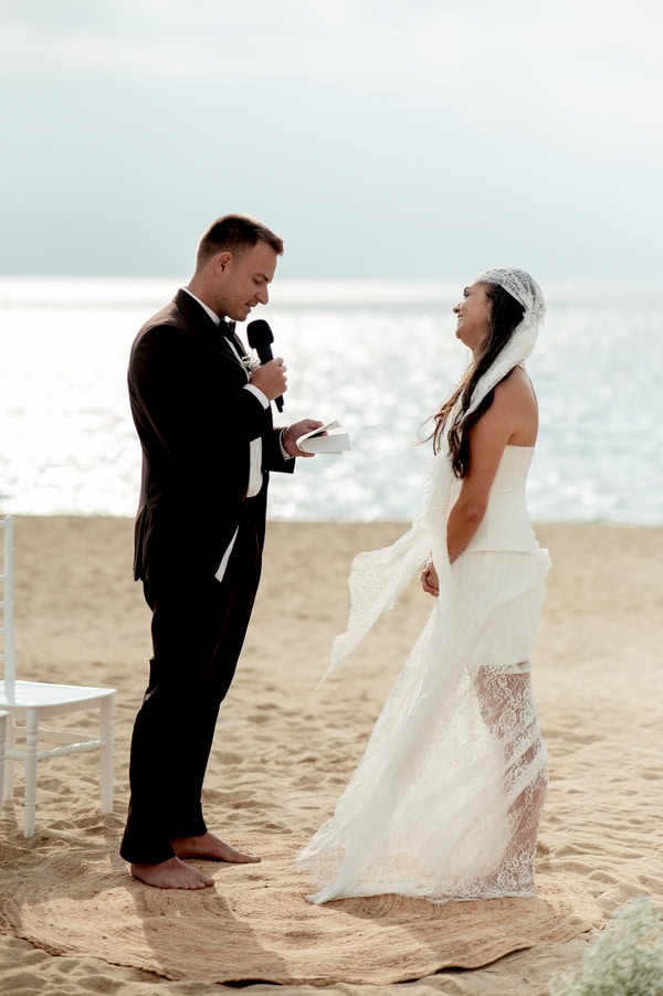 Destination Wedding Greek Island Sea View