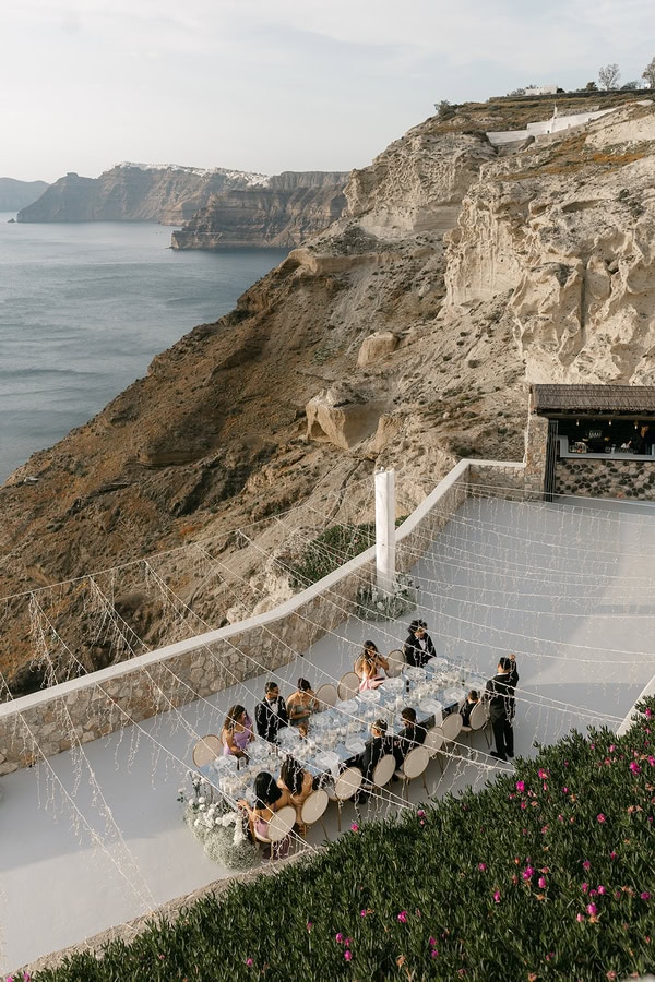 Intimate Spring Wedding Santorini Caldera