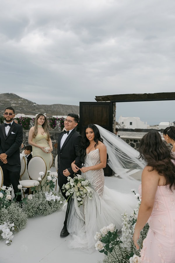 Intimate Spring Wedding Santorini Caldera