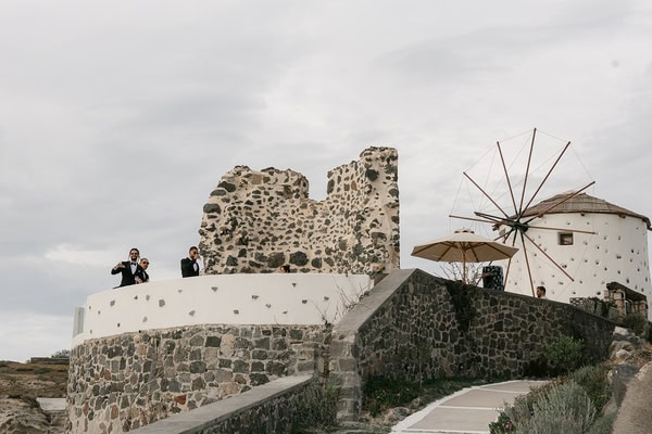Intimate Spring Wedding Santorini Caldera