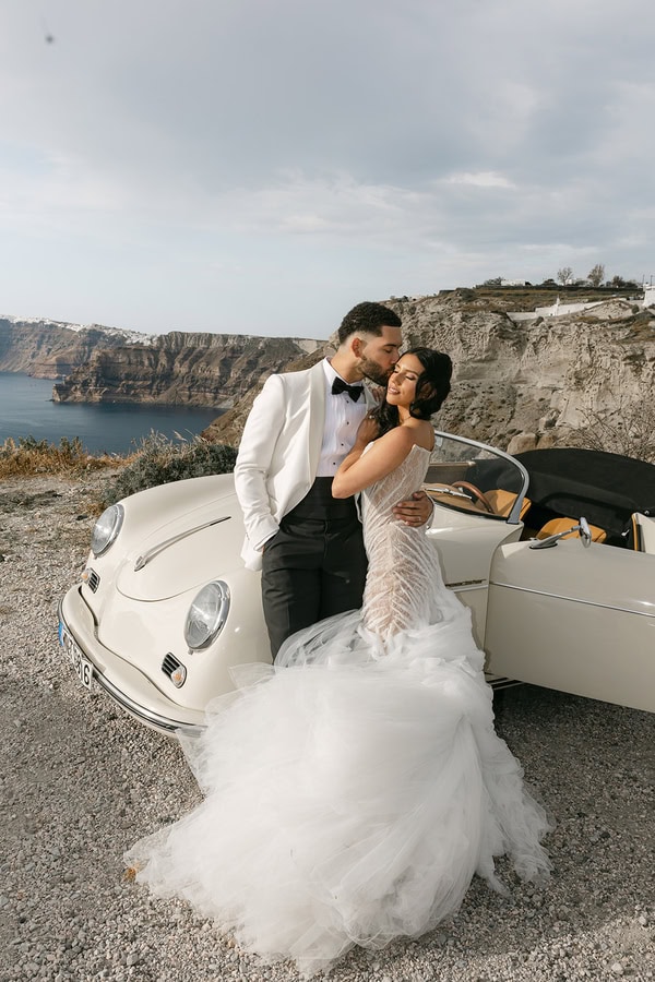 Intimate Spring Wedding Santorini Caldera
