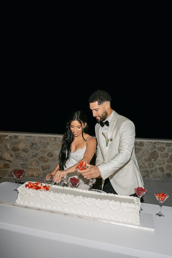 Intimate Spring Wedding Santorini Caldera