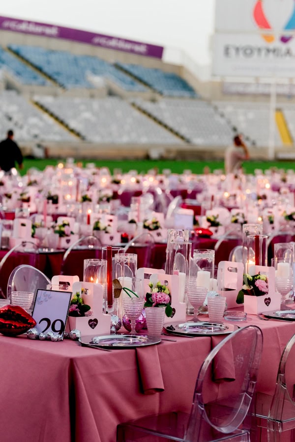 Stadium Wedding Modern Disco Style