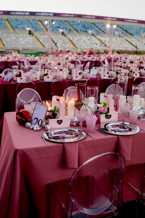 Stadium Wedding Modern Disco Style
