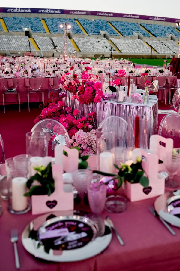 Stadium Wedding Modern Disco Style