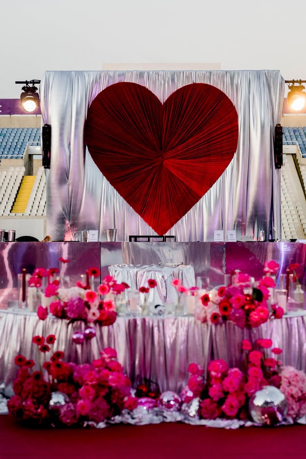 Stadium Wedding Modern Disco Style