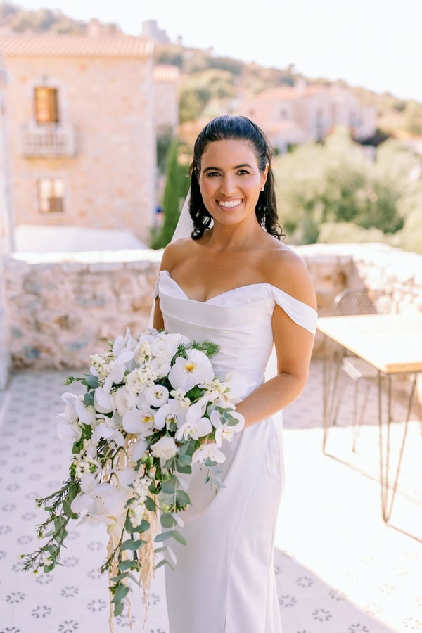 Unique Mani Wedding With Mediterranean Details And Flowers