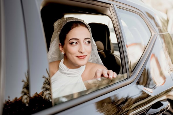White Roses Gold Spring Wedding