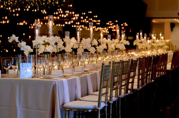 White Roses Gold Spring Wedding