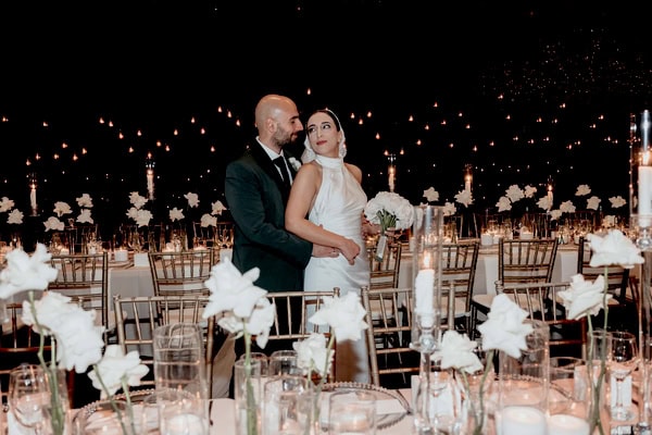 White Roses Gold Spring Wedding