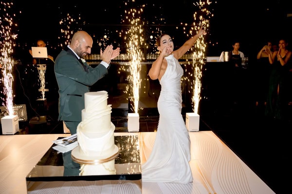 White Roses Gold Spring Wedding
