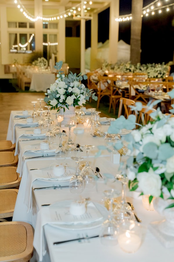 Chic Summer Wedding Kalamata White Flowers