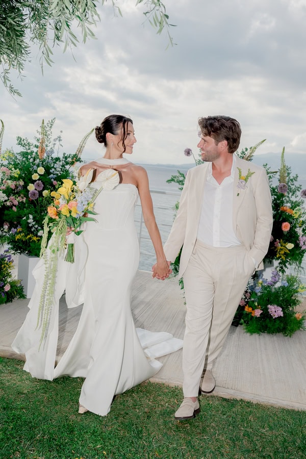 Colorful Destination Wedding Kalamata Bright Flowers