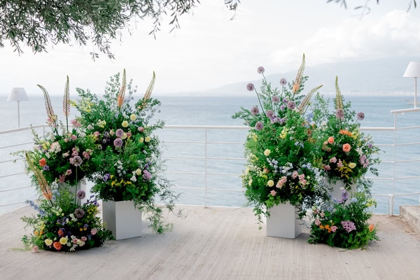 Colorful Destination Wedding Kalamata Bright Flowers
