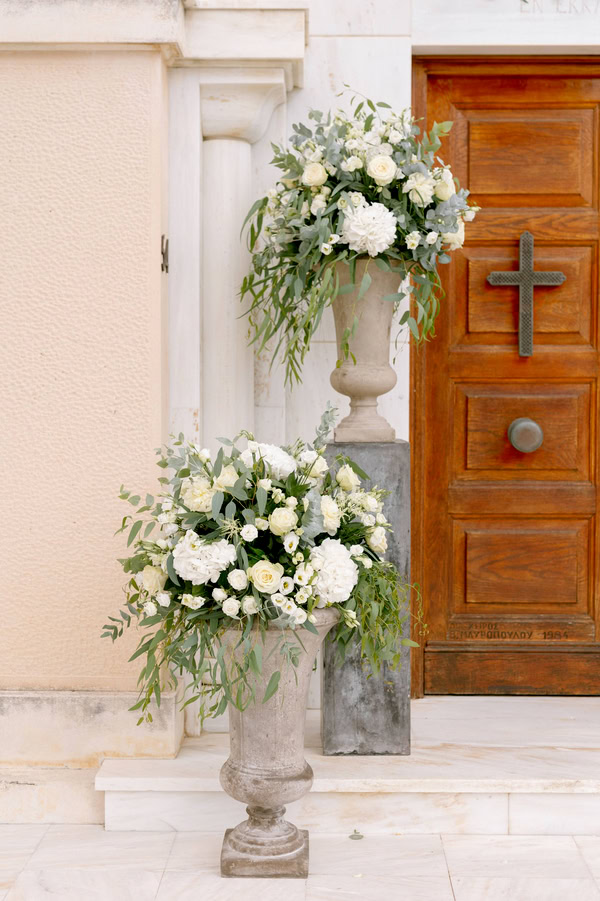 Romantic Seaside Wedding Kefalonia White Details