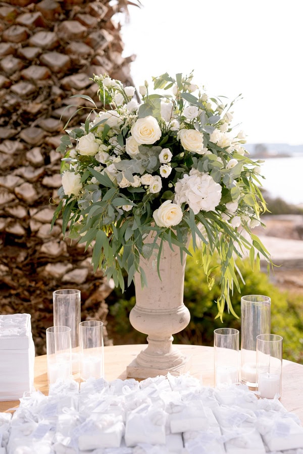 Romantic Seaside Wedding Kefalonia White Details