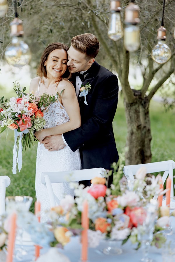 Romantic Styled Shoot Floral Arrangements Tiered Cake