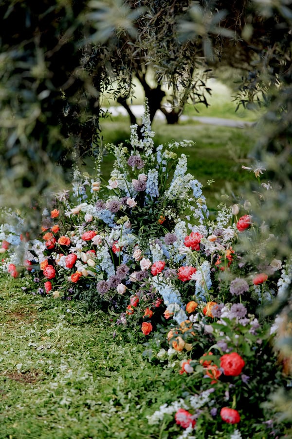 Romantic Styled Shoot Floral Arrangements Tiered Cake