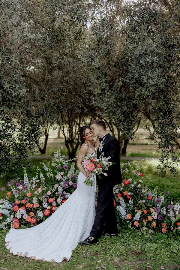 Romantic Styled Shoot Floral Arrangements Tiered Cake