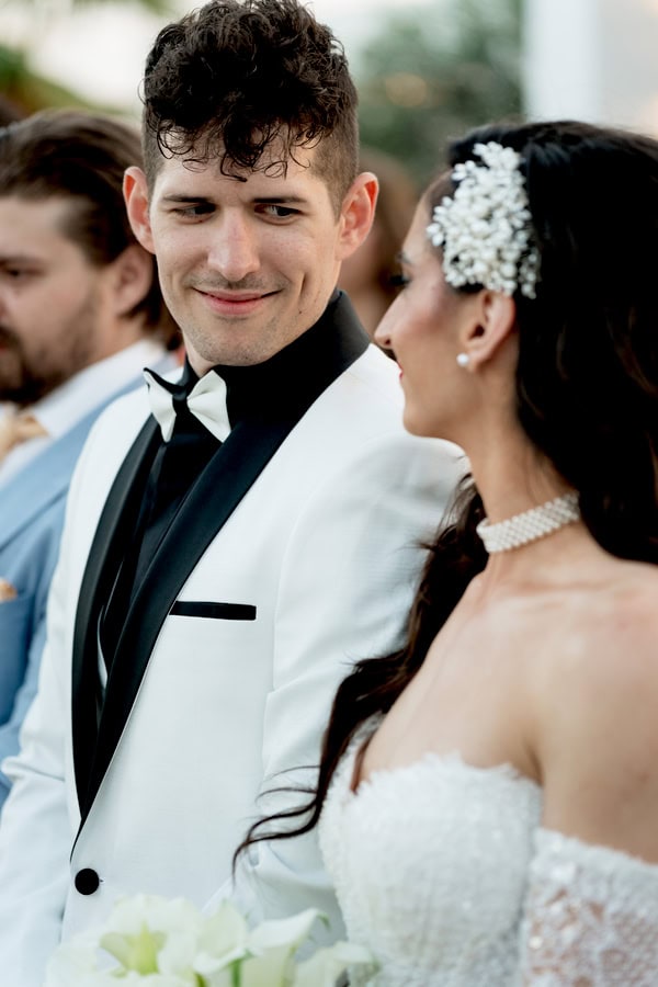 Romantic Summer Wedding White Flowers Modern Details