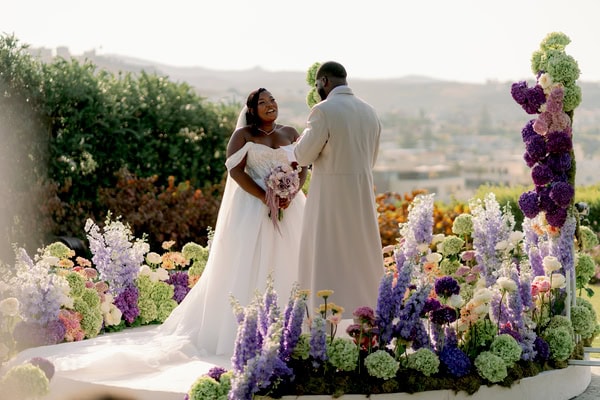Whimsical Seaside Wedding Crete Lush Florals