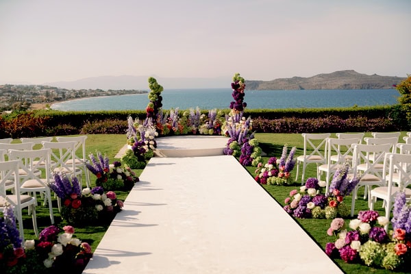 Whimsical Seaside Wedding Crete Lush Florals
