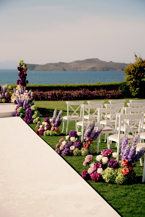 Whimsical Seaside Wedding Crete Lush Florals