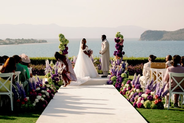 Whimsical Seaside Wedding Crete Lush Florals