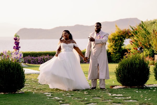 Whimsical Seaside Wedding Crete Lush Florals