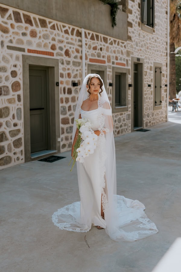 Chic Wedding Lesvos White Orchids Calla Lilies