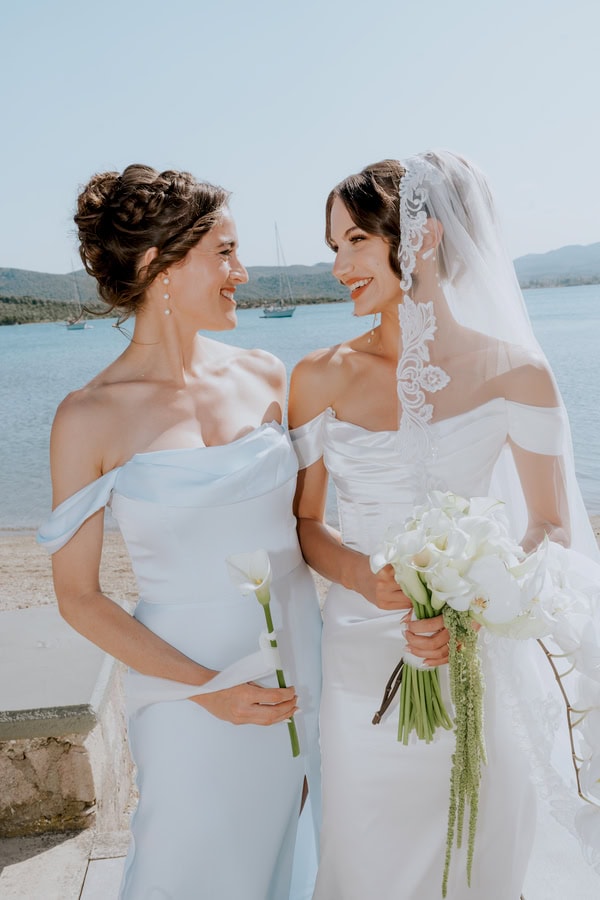 Chic Wedding Lesvos White Orchids Calla Lilies