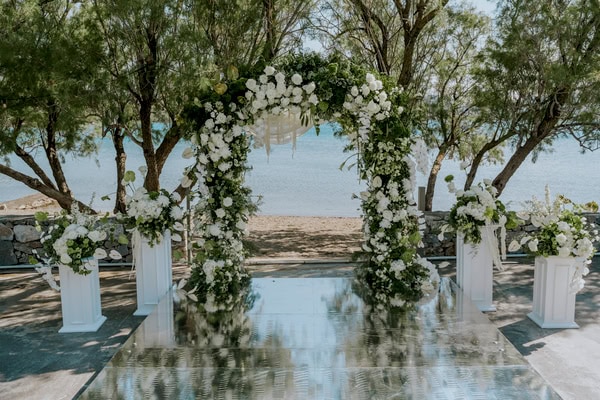 Chic Wedding Lesvos White Orchids Calla Lilies