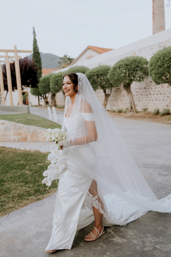 Chic Wedding Lesvos White Orchids Calla Lilies