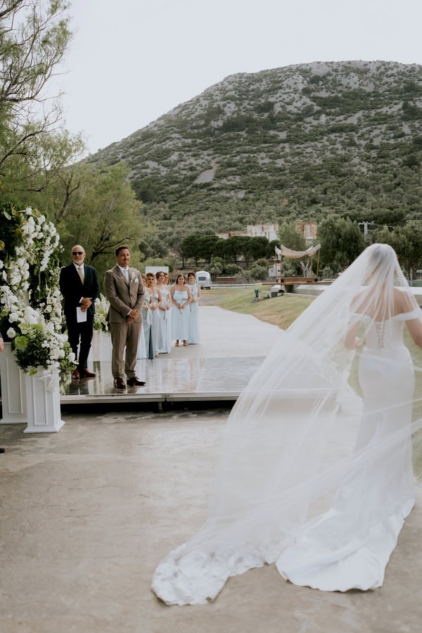 Chic Wedding Lesvos White Orchids Calla Lilies