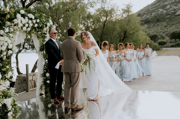 Chic Wedding Lesvos White Orchids Calla Lilies