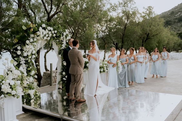 Chic Wedding Lesvos White Orchids Calla Lilies