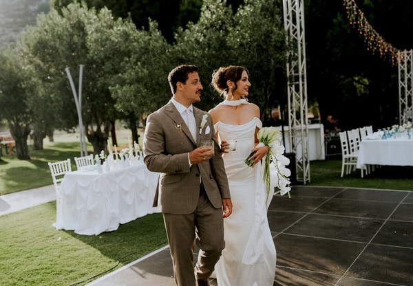 Chic Wedding Lesvos White Orchids Calla Lilies