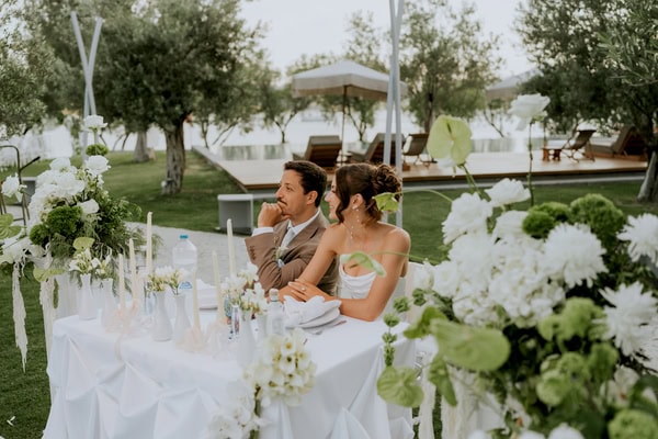 Chic Wedding Lesvos White Orchids Calla Lilies