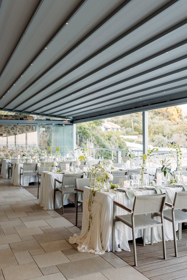 Modern Chic Skopelos Wedding White Calla Lily Florals