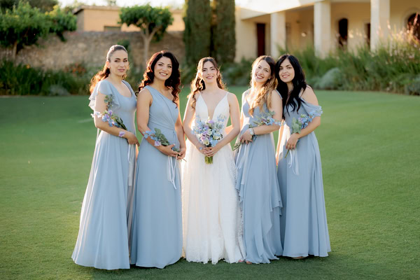 Romantic Spring Wedding White Blue Lilac Flowers