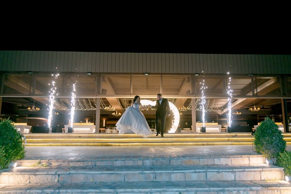 Romantic Summer Wedding Athens White Flowers