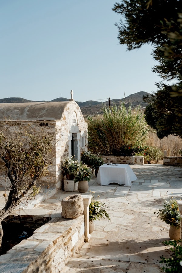 Summer Wedding Antiparos Wildflowers Cycladic Details